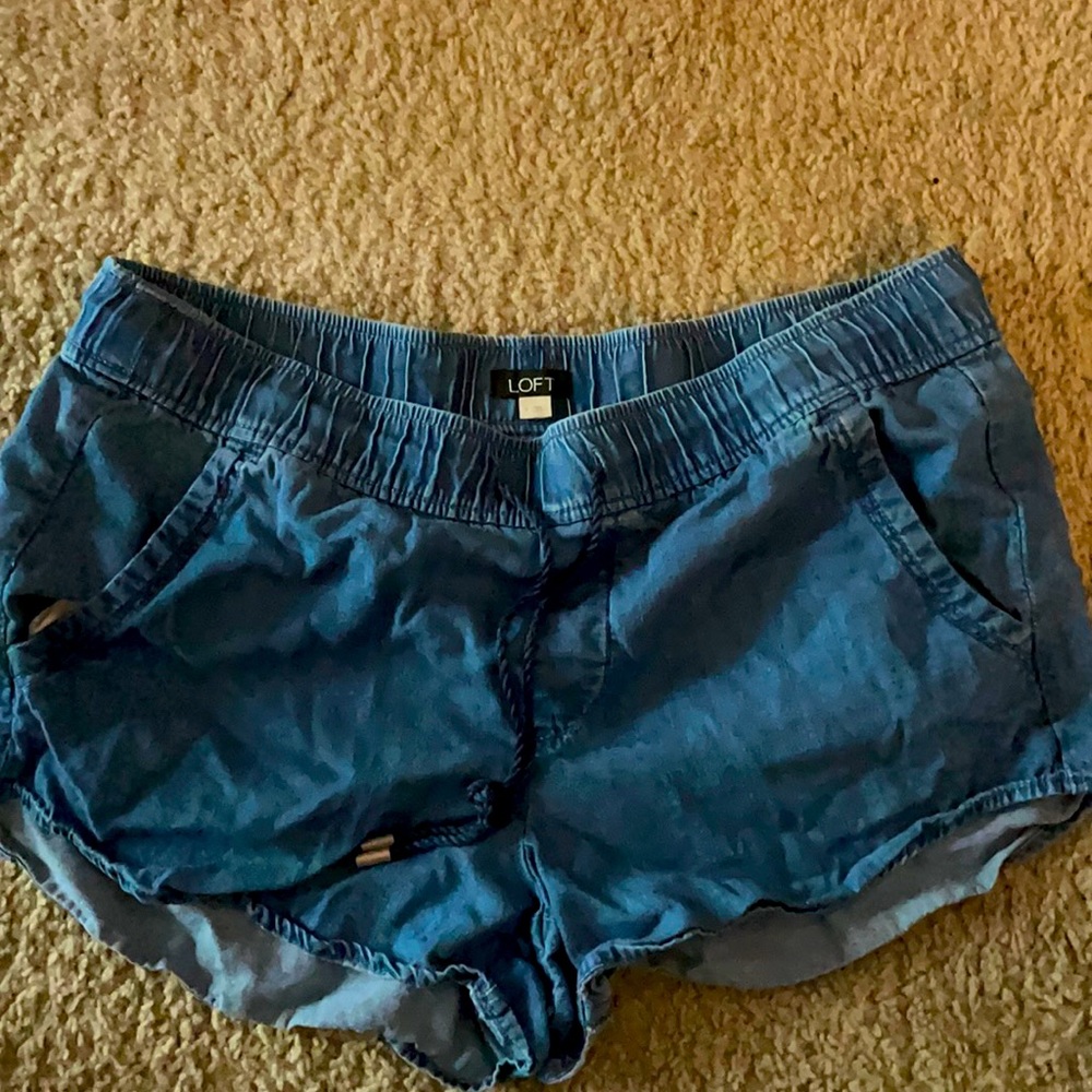 LOFT faux denim shorts